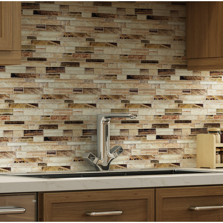 MosaicTileOutlet Linear Glass Mosaic Sheet Wall Tile & Reviews | Wayfair