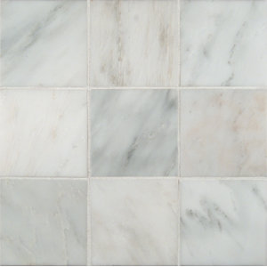 4'' x 4'' Marble Field Tile in Arabescato Carrara