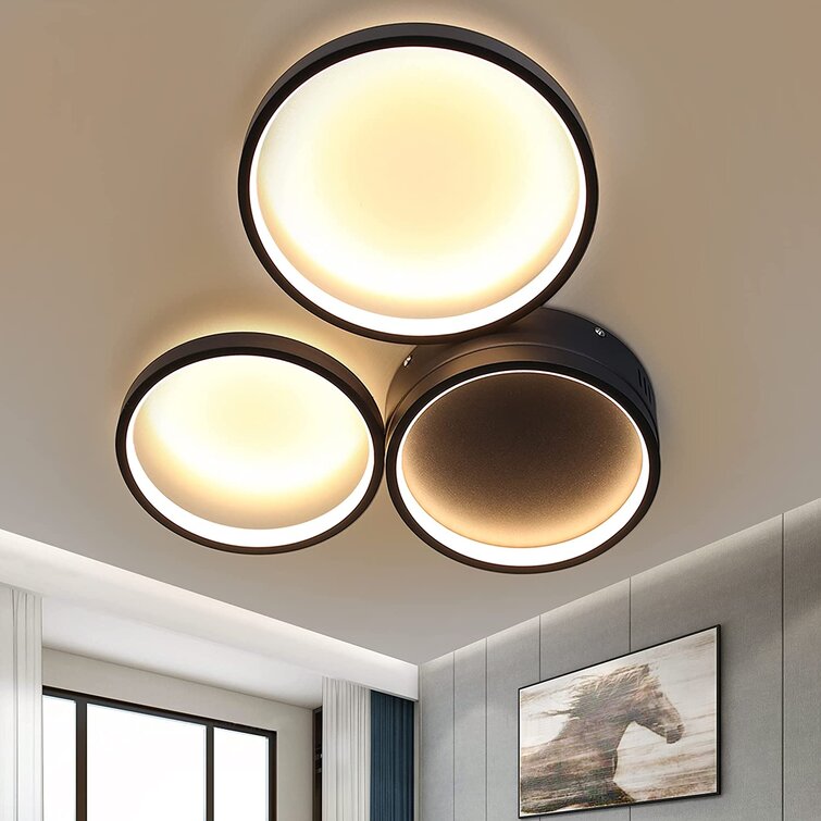 LED Design Lampe Decken Leuchte Küchen Beleuchtung Chrom Glas Wohn Schlaf Zimmer 