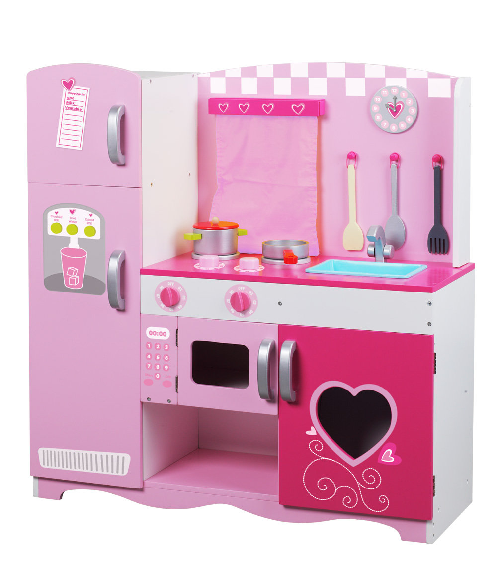 pink wooden kitchen