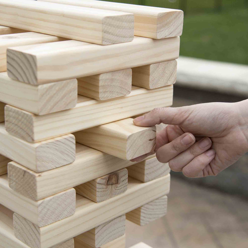 large wooden stacking blocks
