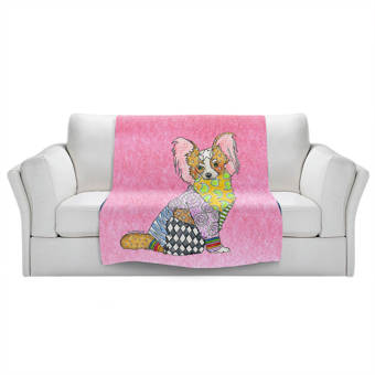Red Barrel Studio Mikayel Cool Dots Orchid Throw Wayfair