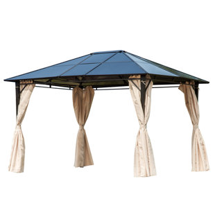 Go to store & view more images 10 Ft. W x 12 Ft. D Metal Patio Gazebo by Outsunny