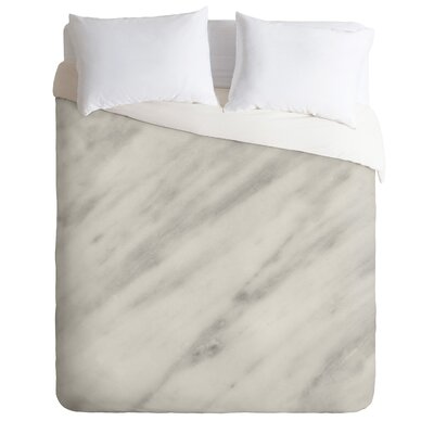 Italian Marble Carrara Duvet Cover Set East Urban Home Size Queen
