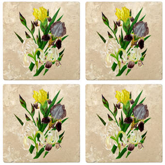 The Holiday Aisle All I Want For Christmas Is Brew Absorbent Stone Holiday Christmas Drink Coasters Wayfair