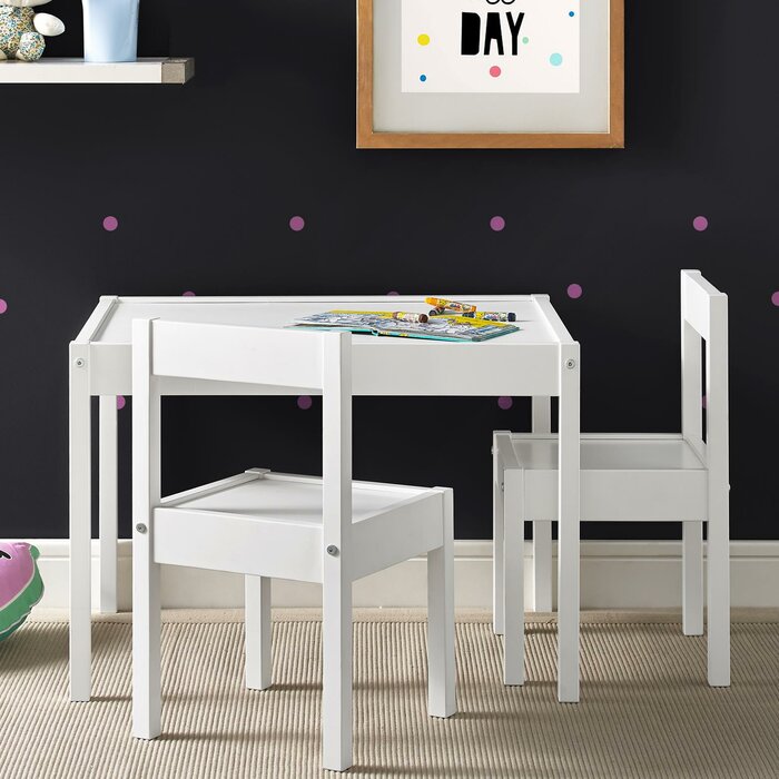 Ramona 3 Piece Rectangular Writing Table And Chair Set