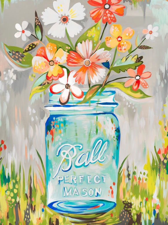 Isabelle Max Ball Perfect Mason Jar Framed Painting Print On Wrapped Canvas Reviews Wayfair