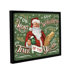 Santas List Framed Graphic Art on Wrapped Canvas