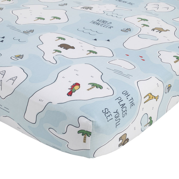 map crib bedding