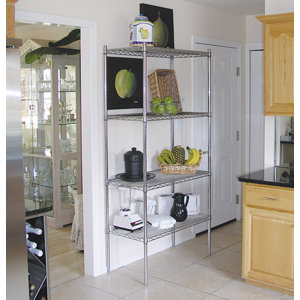 Wire Storage 4 Shelf Shelving Unit Kit