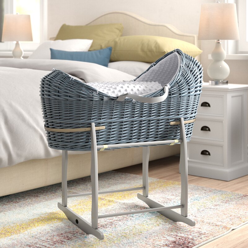 wayfair grey moses basket