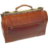 wide mouth leather duffle bag