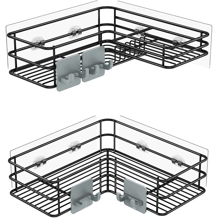 Bathroom Corner Rectangle Shower Basket Caddy Shelf Rack Storage Stainless steel 
