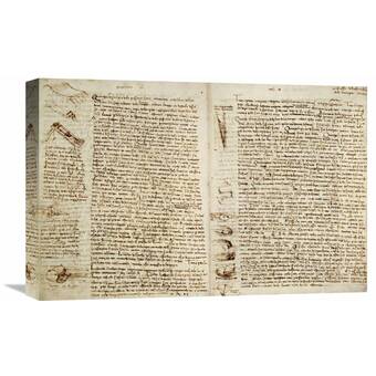 Global Gallery Codex Leicester Water Flow By Leonardo Da Vinci