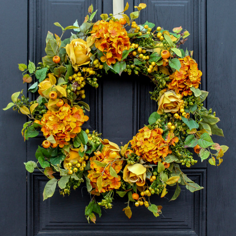 Rosalind Wheeler Hydrangea Autumn Rose And Berry Pods Outdoor