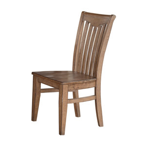 Plessis Yoke Back Solid Wood Dining Chair (Set of 2)