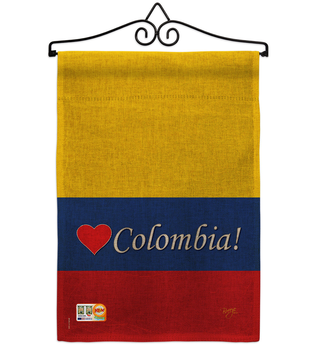 Breeze Decor Colombia Of The World 2 Sided Burlap 19 X 13 In Flag Set Wayfair