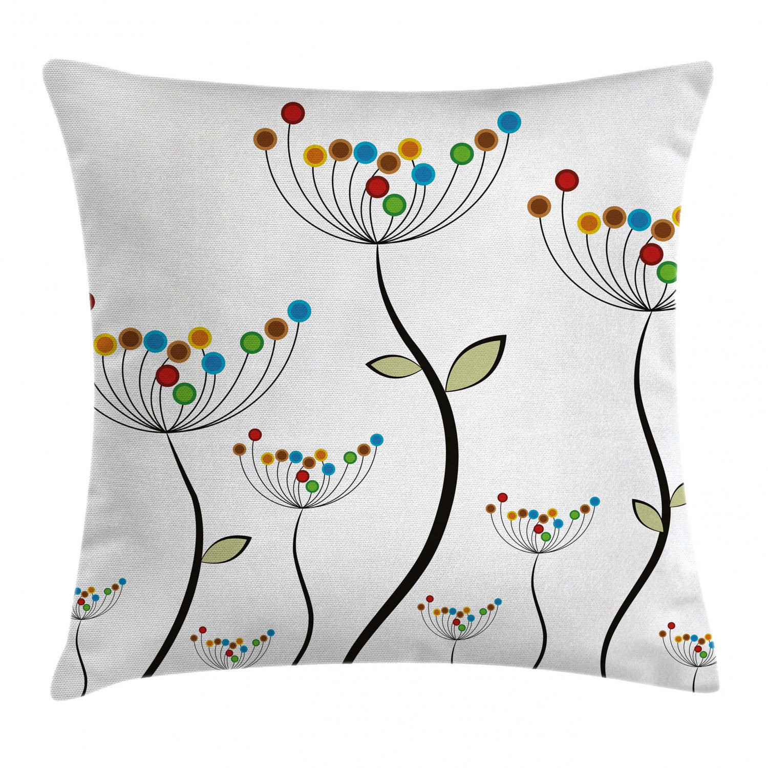 East Urban Home Dandelions Stems Buds Leaves Bedding Plants Wildlife Meadow Cottage Indoor Outdoor Floral 36 Throw Pillow Cover Wayfair
