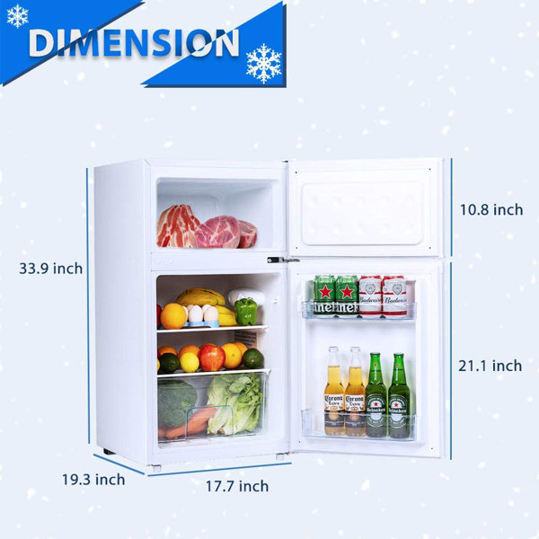 Incbruce 3 Cubic Feet Cu Ft Freestanding Mini Fridge With Freezer Reviews Wayfair