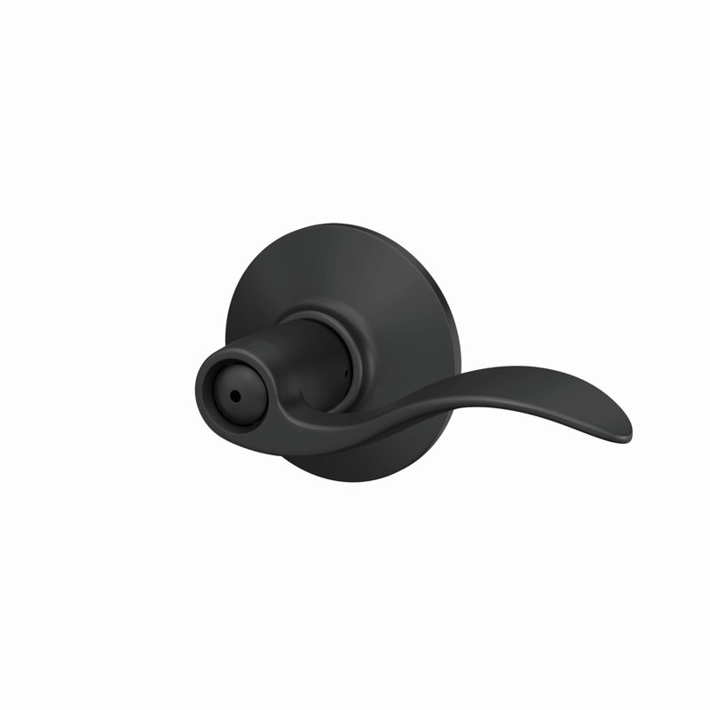 (Similar different color)Accent Privacy Door Lever with Rosette Finish: Bright Brass By Bright Chrome, Handle Orientation: Left