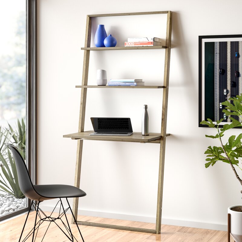 Noelle Solid Wood Leaning Ladder Desk Reviews Allmodern