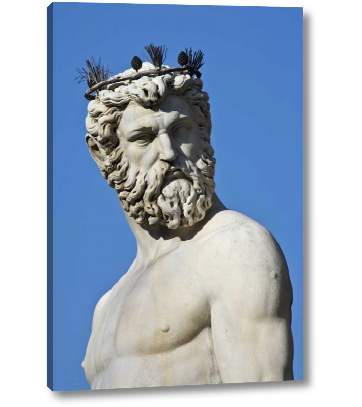 World Menagerie Italy Florence Statue Of Roman God Neptune Photographic Print On Wrapped Canvas Wayfair The roman deities most familiar today are those the romans identified with greek counterparts (see interpretatio graeca), integrating greek myths, iconography, and sometimes religious practices into roman culture, including latin literature, roman art. italy florence statue of roman god neptune photographic print on wrapped canvas