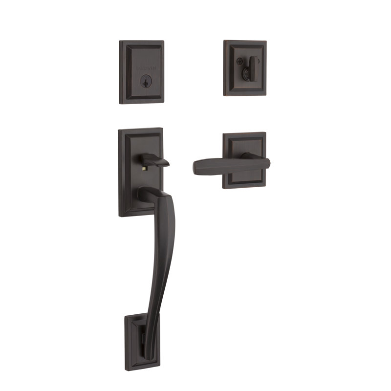 Baldwin Torrey Pines Handleset With Single Cylinder Deadbolt And
