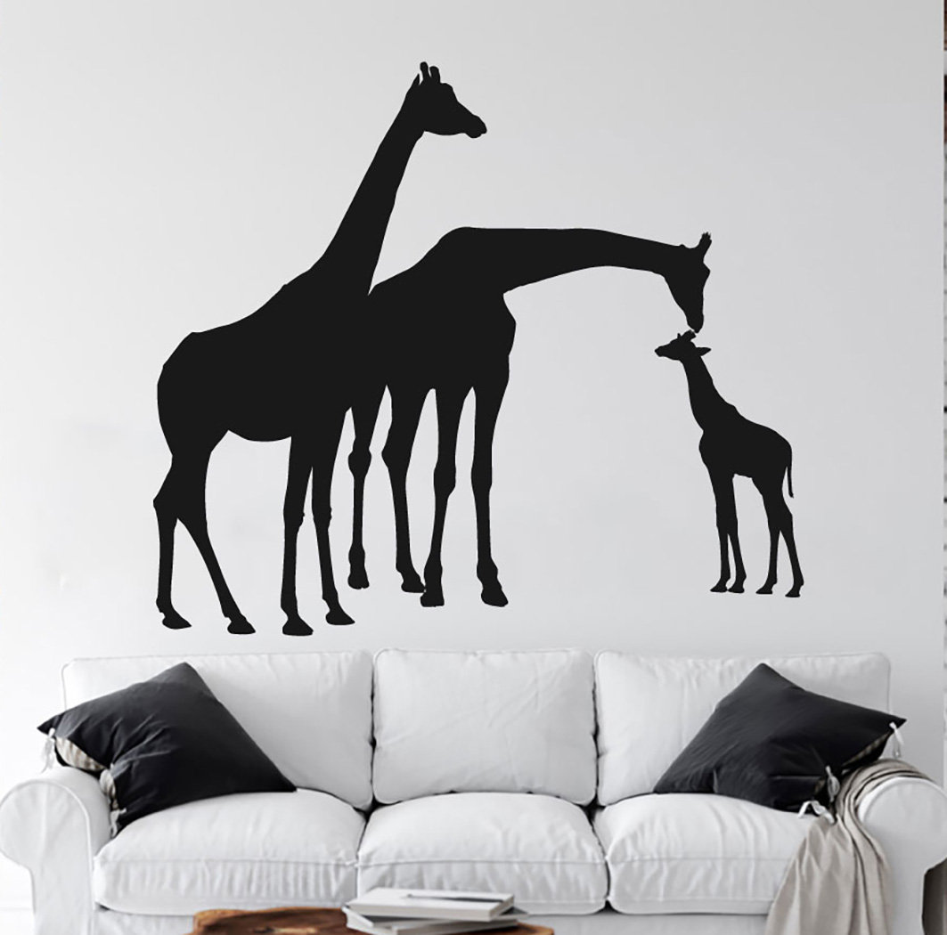 Dakota Fields Giraffes Silhouette Vinyl Wall Words Decal Sticker Home