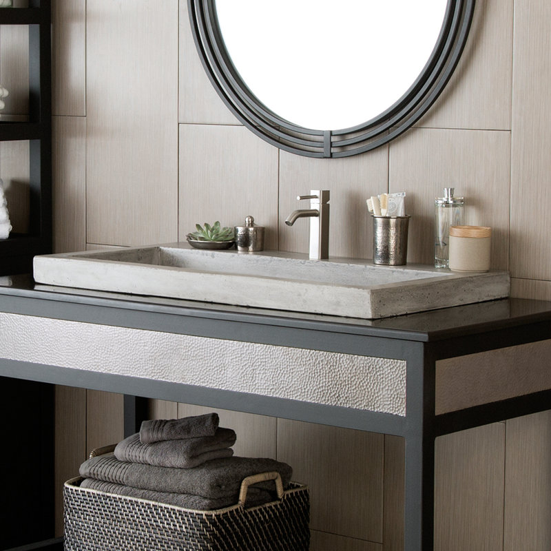 Native Trails Trough Stone Rectangular Drop-In Bathroom Sink ... Native Trails Trough Stone Rectangular Drop-In Bathroom Sink ...