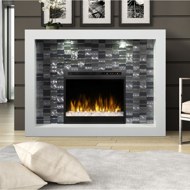 Dimplex Crystal Recessed Electric Fireplace Wayfair Ca