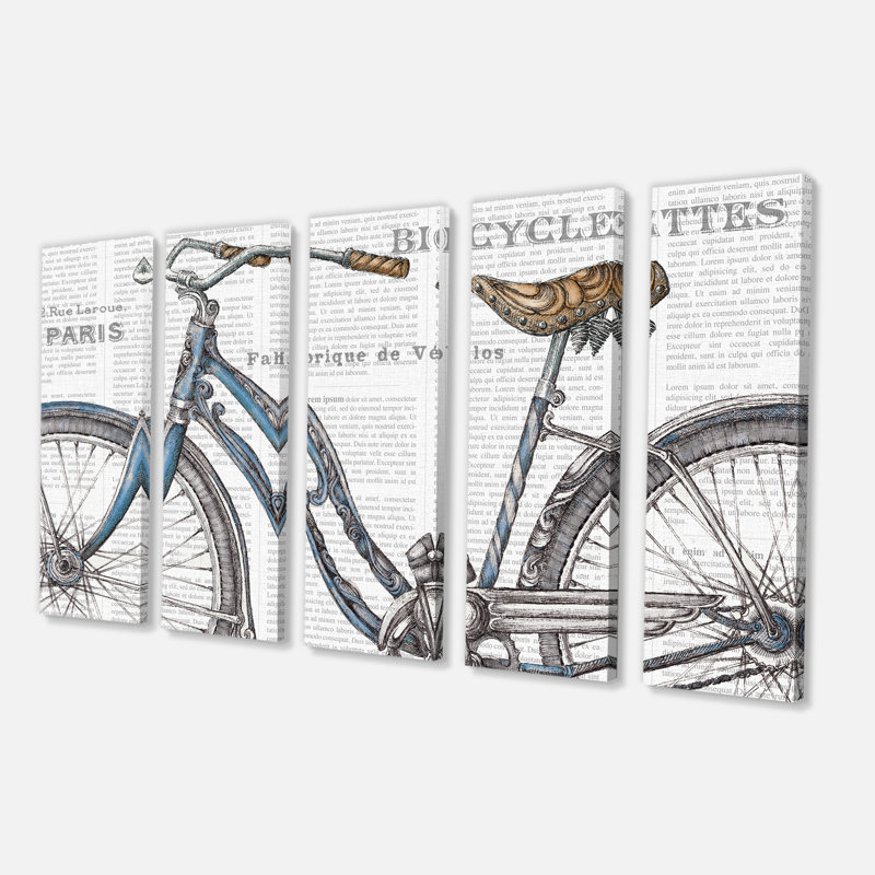 East Urban Home Paris France Bicycles Ii Print Multi Piece Image
