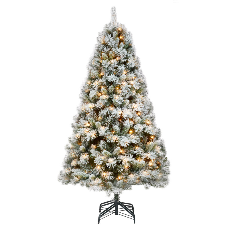 The Holiday Aisle® 7.5' White Spruce Artificial Christmas Tree with 800 ...