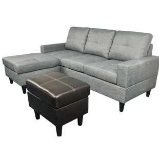 Sowa Simple Reversible Sectional With Ottoman by Ebern Designs Best Choices