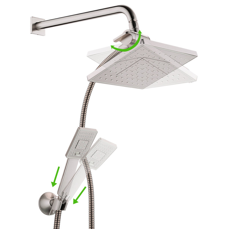 Angle Simple Hand Shower Hose 59/" Flexible Stainless Steel Shower Head Hose H...