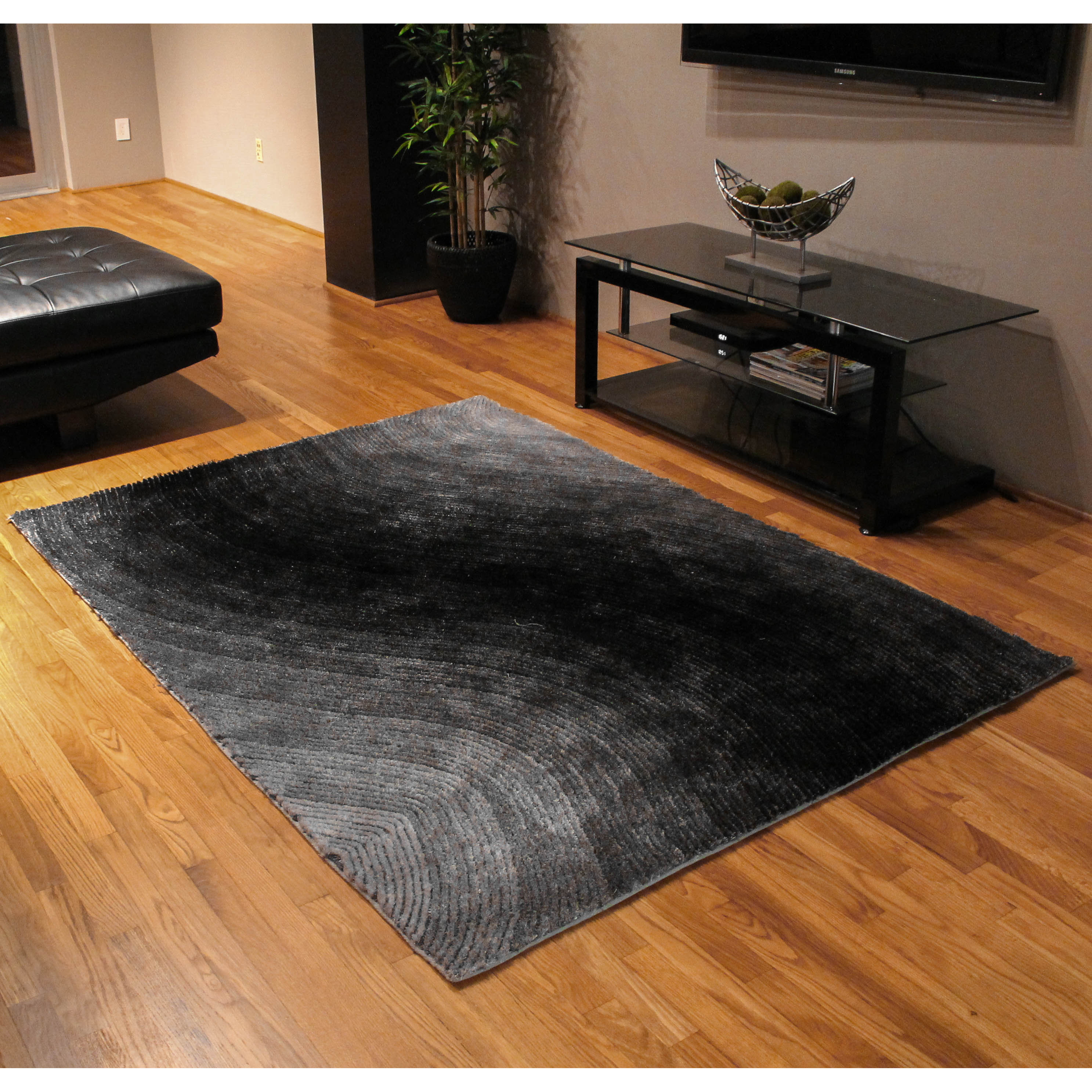 Blazing Needles Light Rays Gradated Black Grey Area Rug Blazing Needles Light Rays Gradated