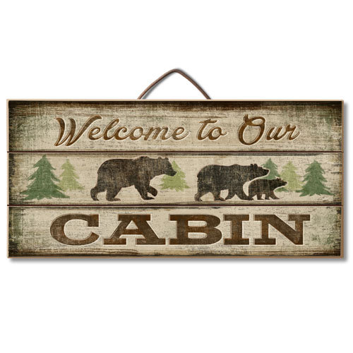 Loon Peak Welcome To Our Cabin Pallet Wood Sign Wall Decor