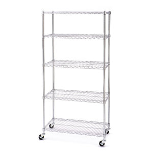 UltraZinc NSF 5-Tier Steel Wire Shelving with Wheels