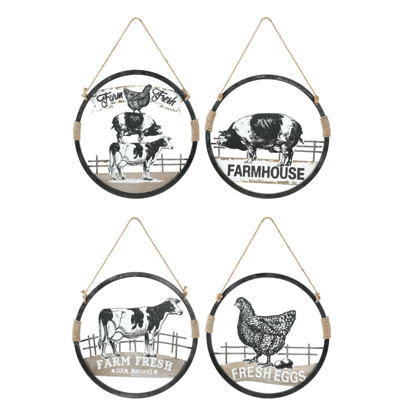 Gracie Oaks 4 Pieces Farmhouse Theme Design Wall Decor Set Wayfair,How To Draw Girls Hair For Kids
