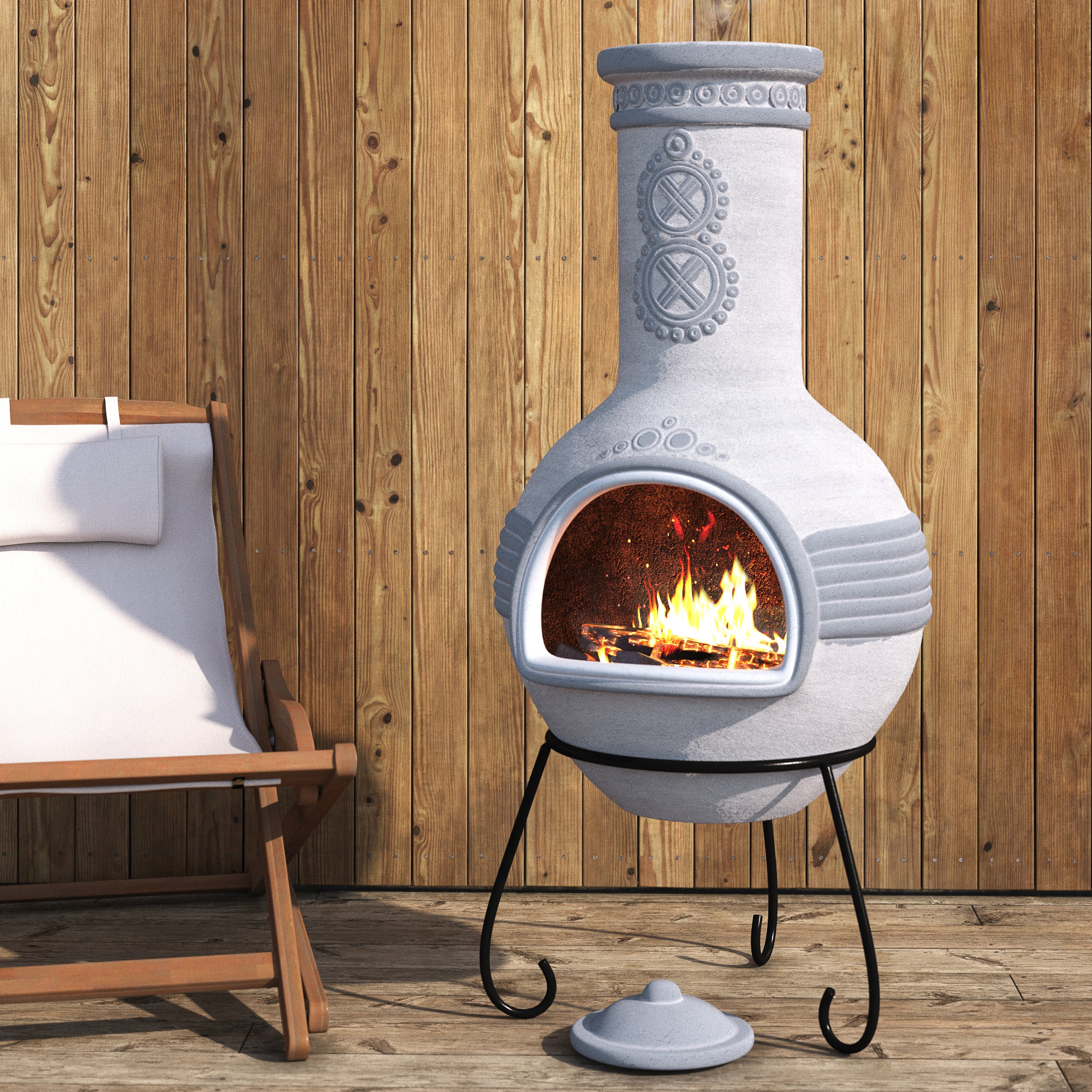 Clay Round Outdoor Fireplaces Fire Pits You Ll Love In 2021 Wayfair