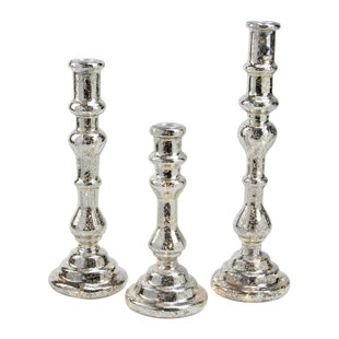 Battery Candlesticks Wayfair Sparkles Battery Operated Led Lighted 3 Piece Gl Tealight Holder Set