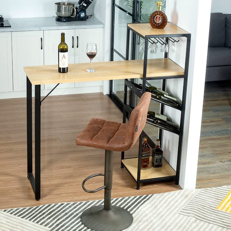 Ebern Designs Bar With Wine Storage Wayfair