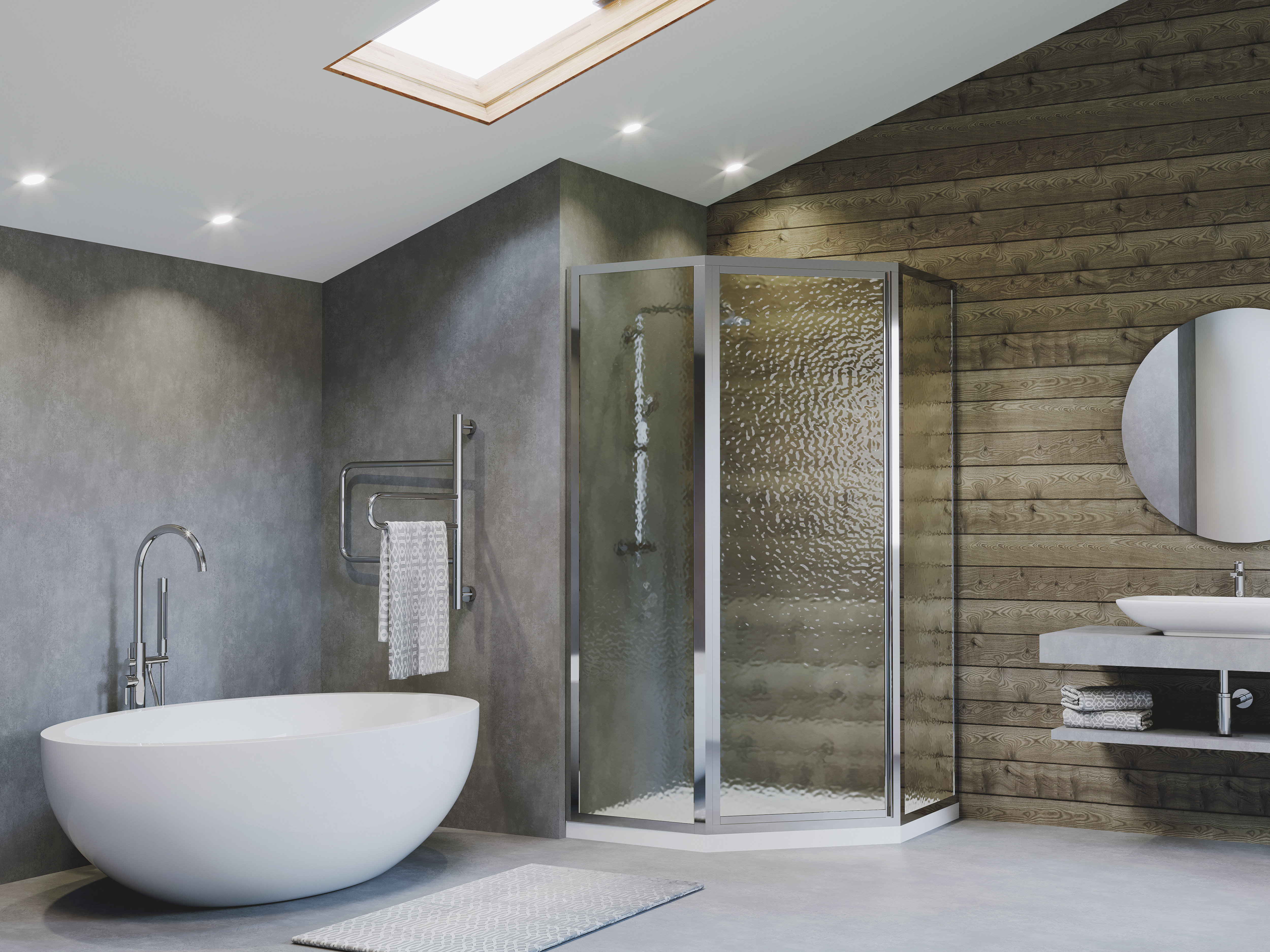 Coastal Industries Legend Neo Angle Series 58 X 66 Hinged Shower