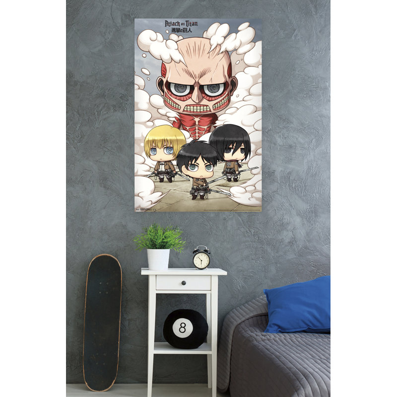 Trends International Attack On Titan Chibi Group Paper Print