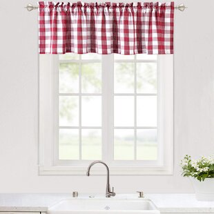 Beige Kitchen 60 W x 15 L CAROMIO Waffle Weave Polyester Valance Curtains for Windows Rod Pocket Curtain Valances for Cafe Living Room 