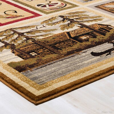 African Print Rugs Wayfair   African Contours Brown Area Rug 