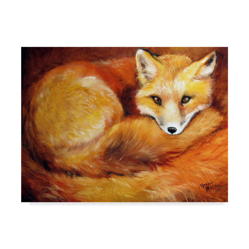 Trademark Art Red Fox Den Acrylic Painting Print On Wrapped