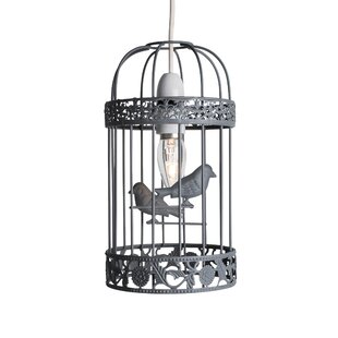 white cage light shade