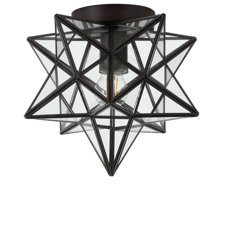 williston forge joanie 1 light 12 unique statement star flush mount reviews wayfair