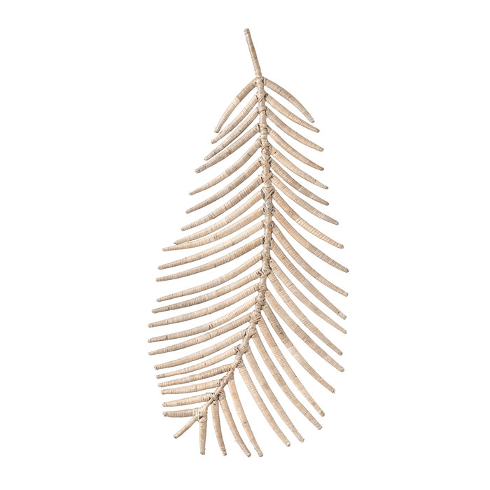 Beige Rattan Palm Leaf Wall Décor Beige Rattan Palm Leaf Wall Décor
