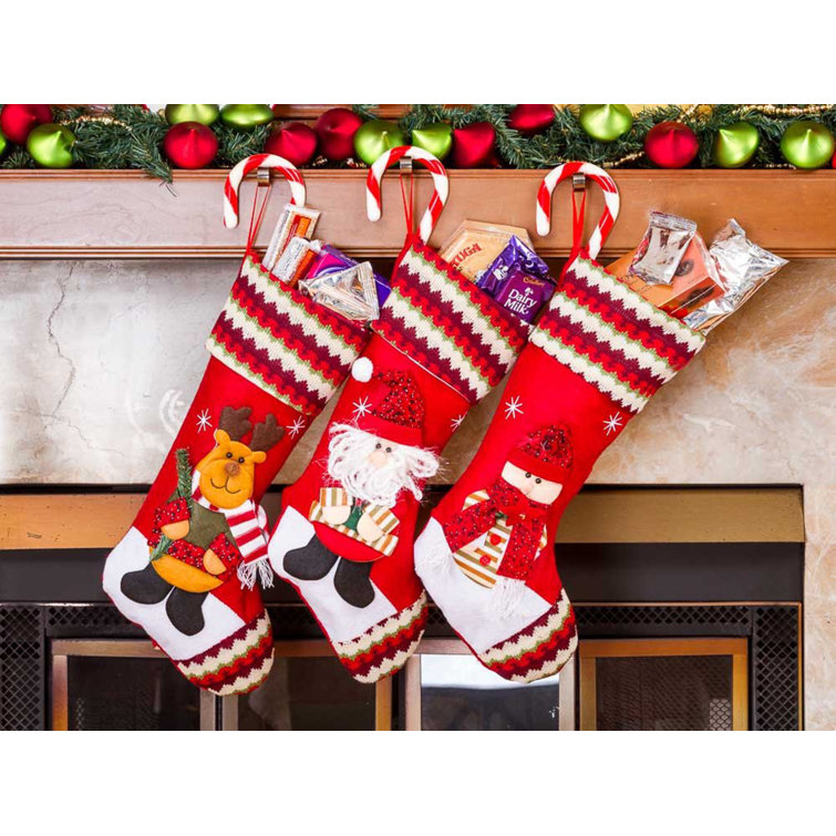 3 Piece Christmas Stocking Set